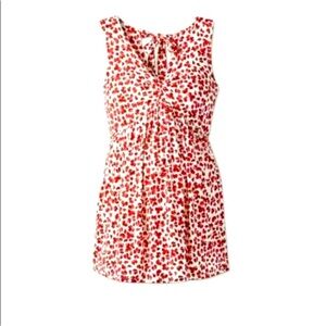 Isabel Maternity Women’s Floral Tie Back Tank Top Sleeveless Red & White SizeXXL